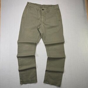 Japanese Twill Trumaker Pants 31x32 Men Olive Green Chino   Garment Dye Slim Fit